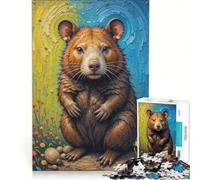 Puzzle per ragazzi da 1000 pezzi con soggetto animale: vombato, gioco pratico, difficile e stimolante, cerca un gioco impegnativo 50x75cm