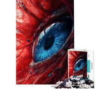 Puzzle per ragazzi da 1000 pezzi con soggetto astratto a forma di occhio sfida educativa per il divertimento in famiglia giocattolo fai-da-te adatto a partire dai 14 anni (38x26cm)