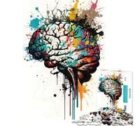 Puzzle per ragazzi da 1000 pezzi con soggetto cervello umano sfida educativa per migliorare la memoria gioco divertente per maggiori di 14 anni 50x75cm