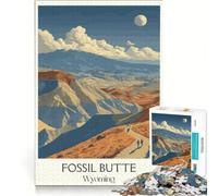 Puzzle per ragazzi da 1000 pezzi con soggetto Fossil Butte, gioco per famiglie, attività divertenti da fare a casa, regalo di compleanno, regalo di viaggio 38x26cm