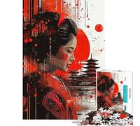 Puzzle per ragazzi da 1000 pezzi con soggetto Geisha e pittura un puzzle stimolante da completare ideale compleanni e Natale 50x75cm