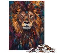 Puzzle per ragazzi da 1000 pezzi con soggetto leone e spirito Puzzle per adulti ideale per passare il tempo in casa sfida educativa e divertimento in famiglia (75x50cm/1000 pezzi)
