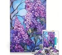 Puzzle per ragazzi da 1000 pezzi con splendido fiore di lillà giocattolo educativo per divertimento in famiglia per rafforzare l'amore tra le coppie 38x26cm