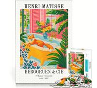 Puzzle per ragazzi da 1000 pezzi con stampa artistica di Henri Matisse raffigurante una volpe nella vasca da bagno gioco rilassante interazione genitore-figlio sfida unica 38x52cm