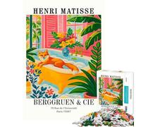 Puzzle per ragazzi da 1000 pezzi con stampa artistica di Henri Matisse raffigurante una volpe nella vasca da bagno Divertimento a casa decorazione murale giochi educativi adatti a persone dai 14 anni