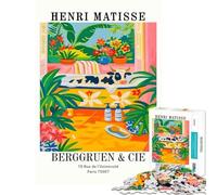 Puzzle per ragazzi da 1000 pezzi con stampa artistica "Mucca nella vasca da bagno" di Henri Matisse gioco intellettuale educativo per attività familiari regalo di compleanno (dimensioni 38x52cm)