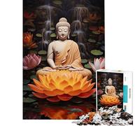 Puzzle per ragazzi da 1000 pezzi con statua di Buddha spirituale sfida per l'intelligenza giocattolo avvincente gioco per famiglie antistress regalo divertente (dimensioni 50x75cm)