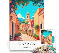 Puzzle per ragazzi da 1000 pezzi con strade colorate di Oaxaca, gioco per famiglie, attività divertenti da fare a casa, regalo di compleanno, regalo di viaggio 38x52cm