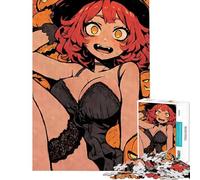 Puzzle per ragazzi da 1000 pezzi con strega di Halloween e zucche Attività divertenti da fare in casa ma anche un gioco divertente e umoristico per tutta la famiglia adatto a ragazzi dai 14 anni in su