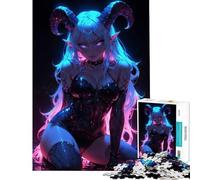 Puzzle per ragazzi da 1000 pezzi con succube sexy al neon gioco per famiglie giocattolo avvincente per coltivare la pazienza un'ottima idea regalo un'opera d'arte (dimensioni 38x52cm)