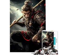 Puzzle per ragazzi da 1000 pezzi con Sun Wukong e il suo bastone dorato gioco educativo stimolante ideale come regalo di Babbo Natale segreto divertente e spiritoso (dimensioni 38x52cm)