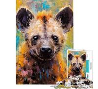 Puzzle per ragazzi da 1000 pezzi con tavolozza di iene puzzle per adulti giochi per famiglie sfida impegnativa attività divertenti da fare a casa (dimensioni 38x52cm)