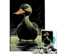 Puzzle per ragazzi da 1000 pezzi con tema "Anatra dell'Apocalisse" gioco rilassante e coinvolgente per sviluppare la pazienza ideale come regalo di compleanno o per divertirsi in famiglia (75x50cm)