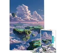 Puzzle per ragazzi da 1000 pezzi con tema anime "Isole fluttuanti nel cielo" gioco stimolante e rompicapo ideale come regalo (dimensioni 50x75cm)