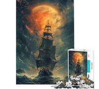 Puzzle per ragazzi da 1000 pezzi con tema Avventure con nave pirata Attività divertenti da fare a casa migliora la memoria gioco pratico per ragazzi dai 14 anni in su (38x52cm)