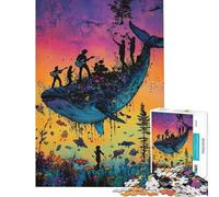 Puzzle per ragazzi da 1000 pezzi con tema balene e sinfonia gioco interattivo per adolescenti decorazione da parete difficile e stimolante (dimensioni 38x26cm)