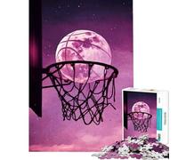 Puzzle per ragazzi da 1000 pezzi con tema basket luna e cerchio Difficile e stimolante regalo di compleanno Gioco educativo per maggiori di 14 anni Dimensioni del puzzle38x26cm