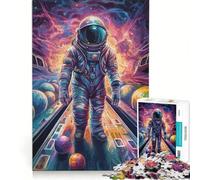 Puzzle per ragazzi da 1000 pezzi con tema bowling, astronauti e pianeti, giochi educativi, decorazione perfetta, collezione d'artista, belle arti 38x26cm