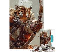 Puzzle per ragazzi da 1000 pezzi con tema caccia alla tigre fantasy taglio di precisione interazione genitore-figlio rompicapo gioco per famiglie 38x52cm