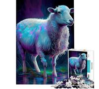 Puzzle per ragazzi da 1000 pezzi con tema fattoria e pecore pittura ad olio attività divertenti da fare in casa decorazione per la casa gioco pratico per ragazzi dai 14 anni in su (38x26cm)