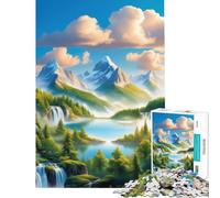 Puzzle per ragazzi da 1000 pezzi con tema montagna lago e serenità gioco per tutta la famiglia giocattolo educativo regalo per donne e uomini (dimensioni 50x75cm)