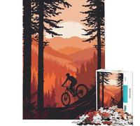 Puzzle per ragazzi da 1000 pezzi con tema mountain bike e foresta gioco per famiglie giocattolo avvincente per coltivare la pazienza ottimo regalo per chi ama giocare e migliorare la memoria (50x75cm)