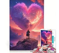 Puzzle per ragazzi da 1000 pezzi con tema "Nuvole innamorate" gioco interattivo migliora la memoria regalo per amici e familiari 38x26cm