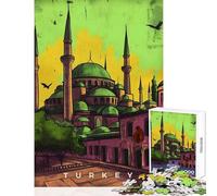 Puzzle per ragazzi da 1000 pezzi con tema propaganda turca gioco pratico regalo per donne e uomini taglio di precisione (38x26cm)
