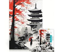 Puzzle per ragazzi da 1000 pezzi con tempio e pittura giapponese gioco rompicapo impegnativo da completare ideale come regalo per tutta la famiglia 50x75cm