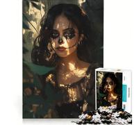 Puzzle per ragazzi da 1000 pezzi con teschio di zucchero e ragazza del Giorno dei Morti giocattolo educativo per divertimento in famiglia per rafforzare l'amore tra le coppie 38x52cm