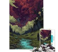 Puzzle per ragazzi da 1000 pezzi con teschio nel cielo e presagio di sventura Aiuta a stimolare la mente ideale per la decorazione della casa Gioco impossibile per ragazzi dai 14 anni in su (38x26cm)