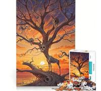 Puzzle per ragazzi da 1000 pezzi con teschio ramo radice e animali giocattolo fai-da-te migliora la memoria con poster e foglio di curiosità abbinati 38x26cm