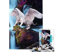 Puzzle per ragazzi da 1000 pezzi con tigre alata difficile e stimolante per analisi e logica decorazione per la casa adatto a ragazzi dai 14 anni in su (38x52cm)