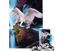 Puzzle per ragazzi da 1000 pezzi con tigre alata divertimento a casa giochi per passare il tempo durante le vacanze per ragazzi dai 14 anni in su (38x26cm)