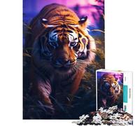 Puzzle per ragazzi da 1000 pezzi con tigre estetica accattivante gioco per famiglie giocattolo coinvolgente per coltivare la pazienza ottimo regalo per chi ama giocare e migliorare la memoria