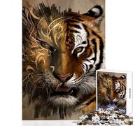 Puzzle per ragazzi da 1000 pezzi con tigre Gioco rilassante ottimo regalo per chi ama i giochi e migliora la memoria (50x75cm)