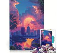 Puzzle per ragazzi da 1000 pezzi con tramonto a Orlando Florida gioco rilassante decorazione da parete regalo per amici e familiari 38x26cm