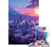Puzzle per ragazzi da 1000 pezzi con tramonto di Tokyo Attività divertenti da fare a casa migliora la memoria giochi rilassanti per ragazzi dai 14 anni in su (38x26cm)