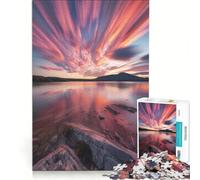 Puzzle per ragazzi da 1000 pezzi con tramonto e riflessi sul cielo gioco interattivo migliora la memoria regalo per amici e familiari 38x26cm