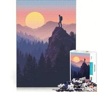 Puzzle per ragazzi da 1000 pezzi con tramonto in cima a una montagna gioco pratico per divertimento in famiglia ideale come regalo per tutta la famiglia 50x75cm