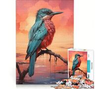 Puzzle per ragazzi da 1000 pezzi con uccello triste, giochi rilassanti, attività per famiglie, con poster abbinato e foglio di curiosità 38x52cm