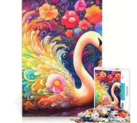 Puzzle per ragazzi da 1000 pezzi con un bellissimo cigno, gioco rompicapo, impegnativo da completare, ideale come regalo per tutta la famiglia 38x26cm