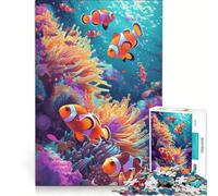 Puzzle per ragazzi da 1000 pezzi con un bellissimo pesce pagliaccio, gioco rompicapo, impegnativo da completare, ideale come regalo per tutta la famiglia 38x52cm