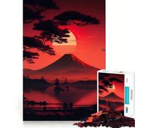 Puzzle per ragazzi da 1000 pezzi con un bellissimo tramonto giapponese,incastro perfetto,gioco cognitivo,regalo per Natale (50x75cm)