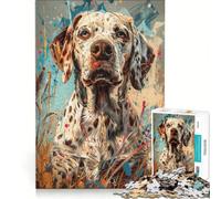 Puzzle per ragazzi da 1000 pezzi con un coraggioso cane dalmata, gioco educativo, divertente antistress, ottimo regalo per gli appassionati di videogiochi 38x52cm
