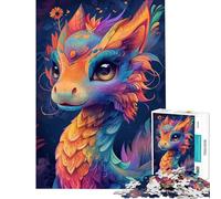 Puzzle per ragazzi da 1000 pezzi con un cucciolo di drago colorato perfetto per compleanni e Natale Decorazione ideale Gioco impossibile per ragazzi dai 14 anni in su (50x75cm)
