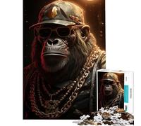 Puzzle per ragazzi da 1000 pezzi con un elegante gorilla Attività divertenti da fare in casa Decorazione artistica per la casa Giochi educativi adatti a persone dai 14 anni in su (38x26cm)