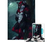 Puzzle per ragazzi da 1000 pezzi con un lupo peloso nella foresta Gioco pratico e stimolante ideale come regalo Taglio di precisione (dimensioni 38x52cm)