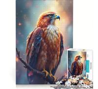 Puzzle per ragazzi da 1000 pezzi con un maestoso falco gioco educativo decorazione da parete compleanno e Natale 38x52cm