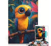 Puzzle per ragazzi da 1000 pezzi con un pappagallo nella giungla antistress sfida impegnativa per rafforzare l'amore tra le coppie 50x75cm